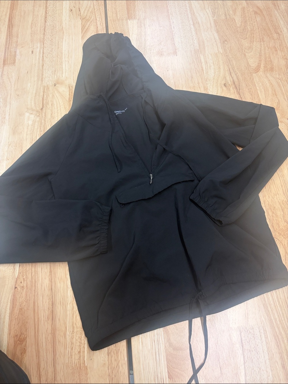 Black Hooded Bomber Pullover by GAP